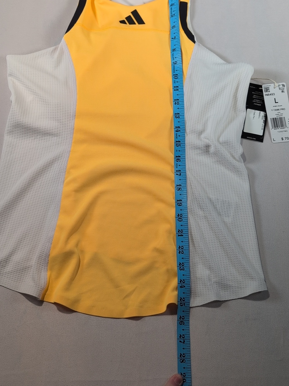 Adidas Y-Tank Pro in Spark/White Size Large - Picture 6 of 10